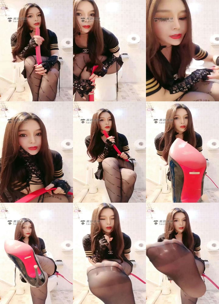 黑色高跟 麻辣制服 羞辱贱狗-十三姨